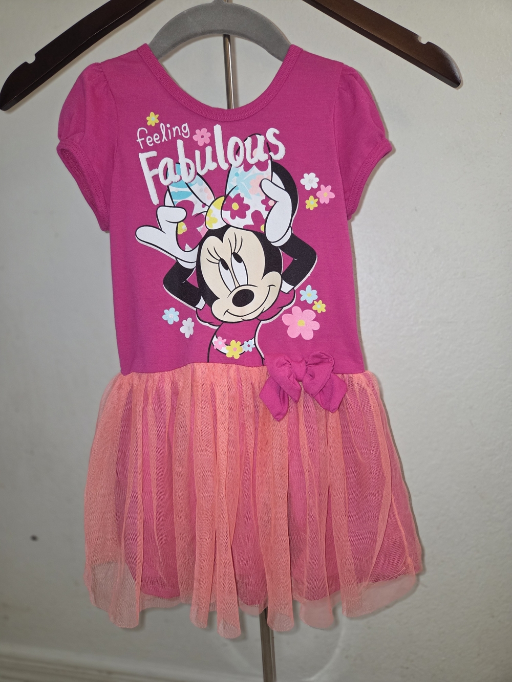 Disney Minnie Mouse Pink and Peach Tulle Dress